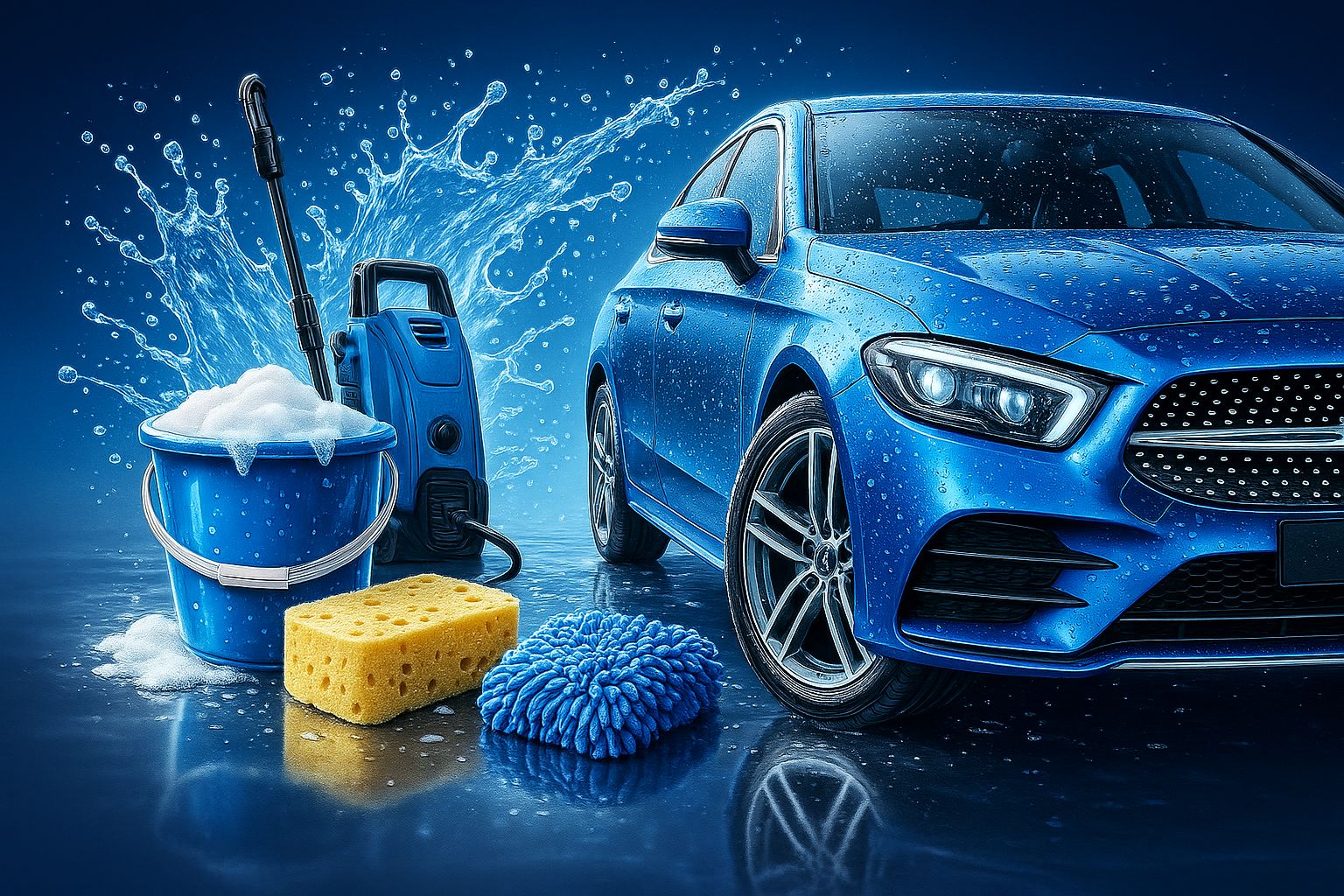 Voiture propre après lavage professionnel